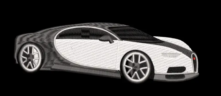 Bugatti Chiron embroidered car seat embroidery