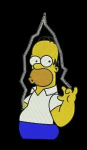 Homer Simpson embroidery