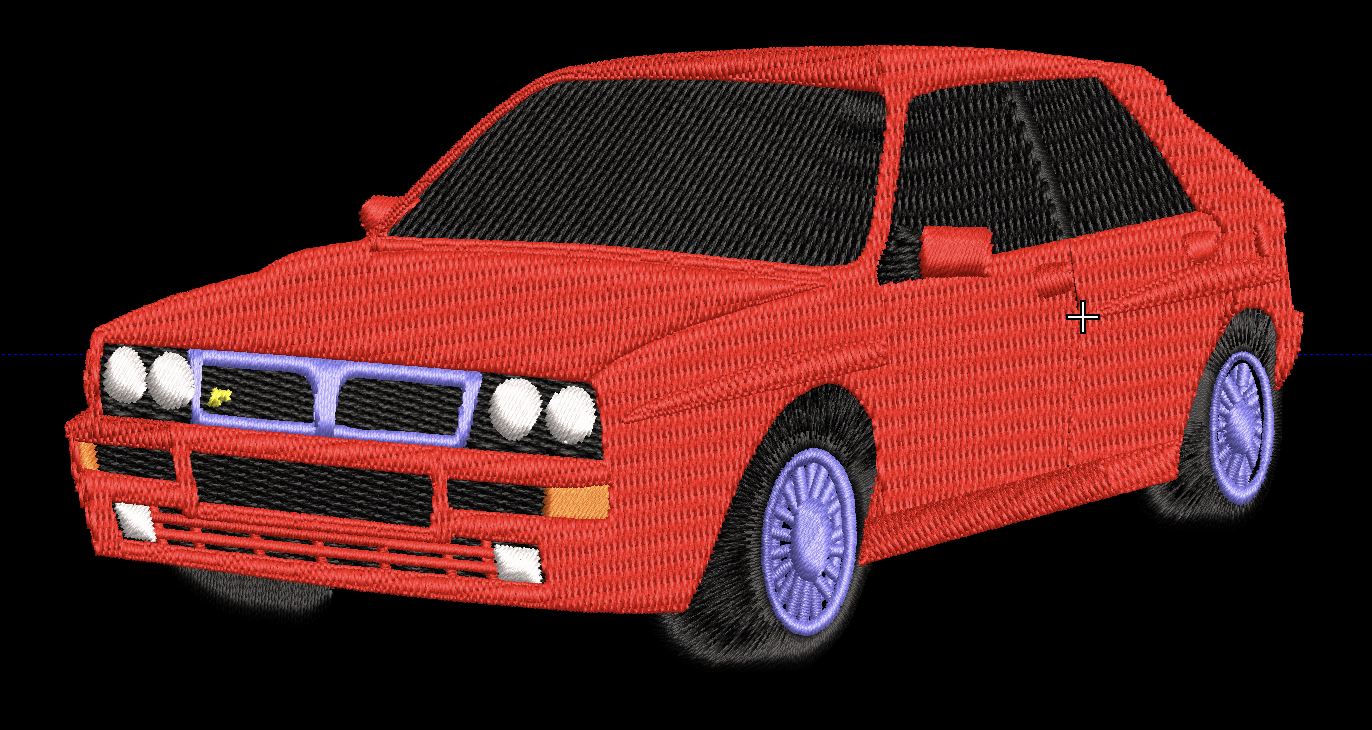 Lancia delta HF Integrale embroiderey
