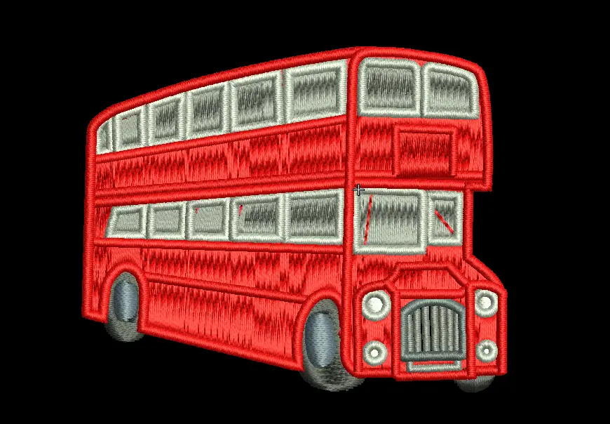 London bus embroidery