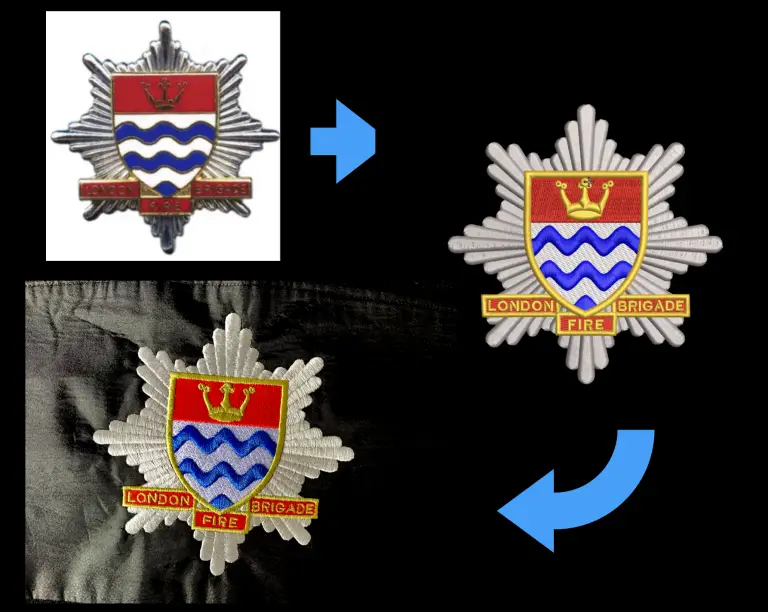 London fire brigade embroidery