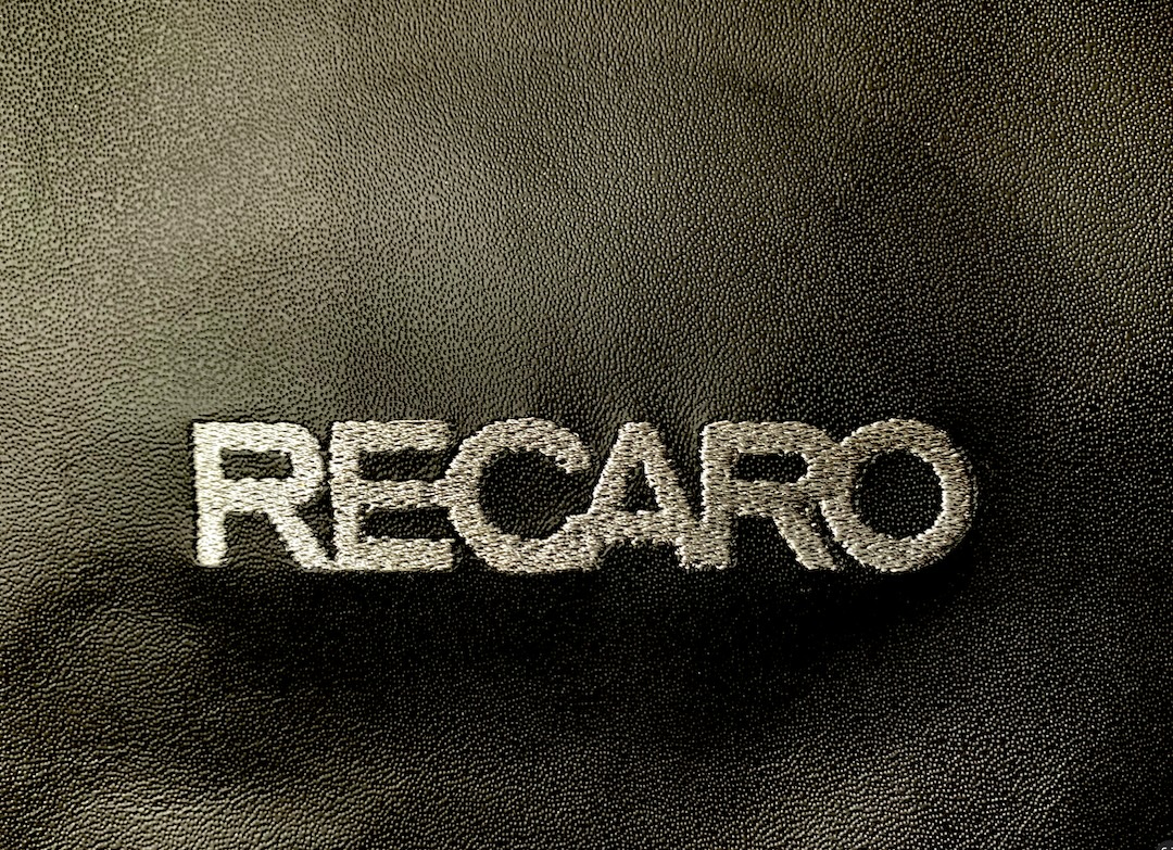 Embroidered Leather Recaro seat