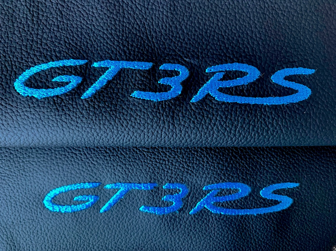 Porsche GT3RS Leather embroidery