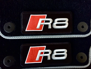 Car Mat Badges custom embroidered Badges Audi R8