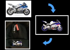 BMW motorbike motorcycle embroidery