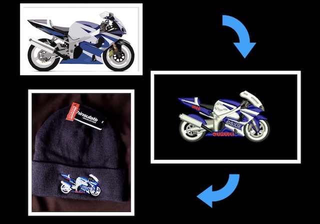 Suzuki GSXR embroidered