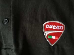 Ducati custom embroidered clothing beanie hats, T-shirts, polos hoodies, jackets