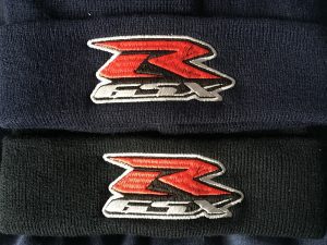 Suzuki GSXR beanie hat custom embroidered