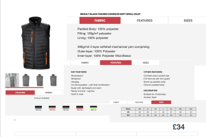 Custom embroidered body warmer gilet
