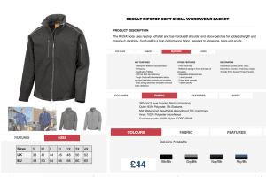Custom embroidered soft shell jacket
