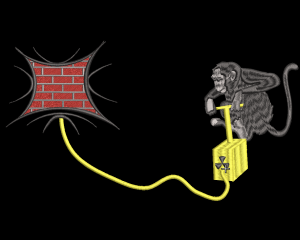 Banksy custom embroidery