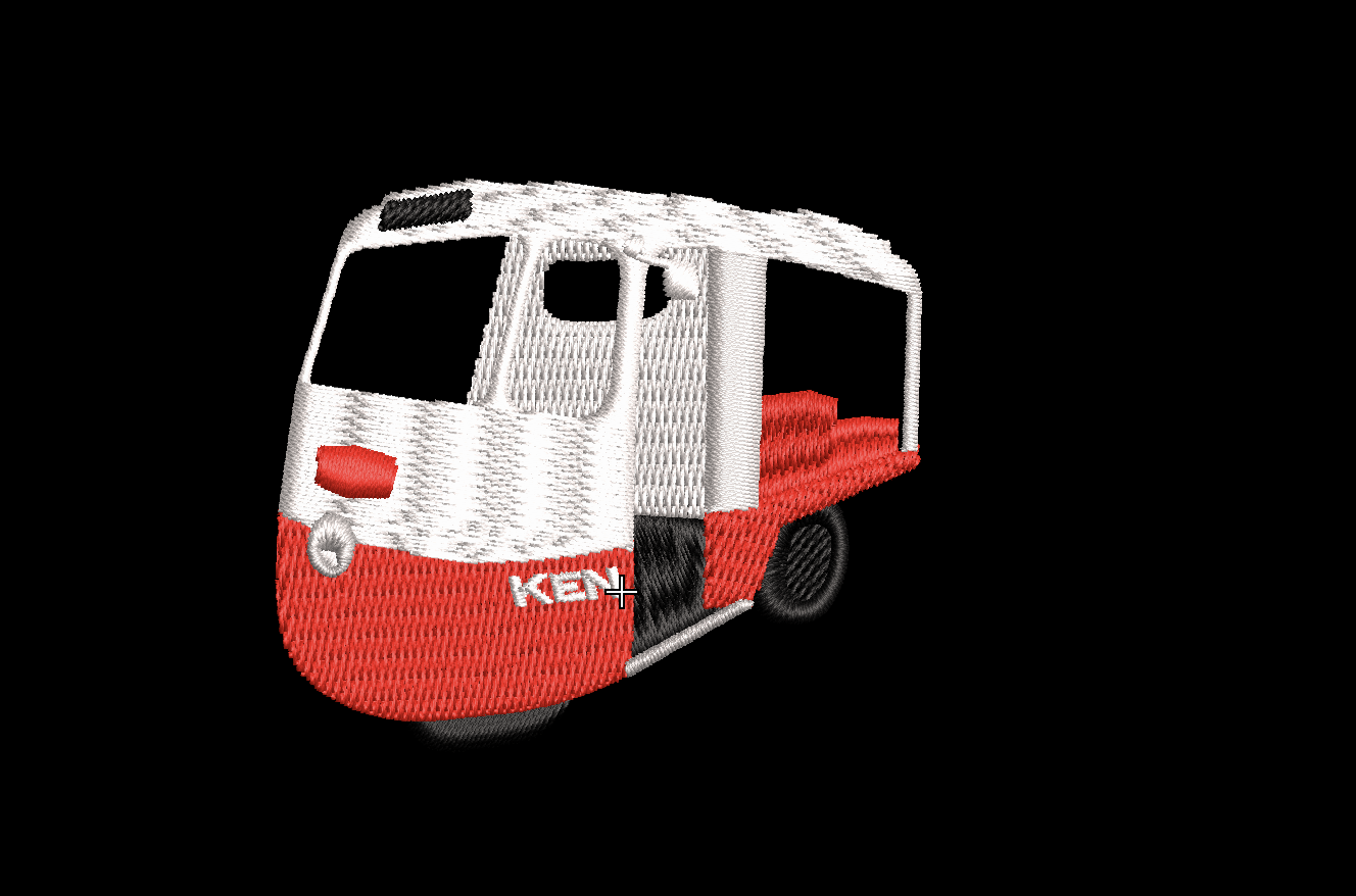 Milk float embroidery