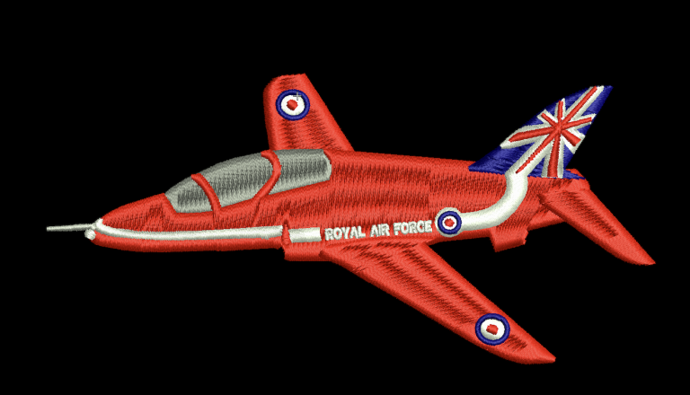 red arrows embroidered