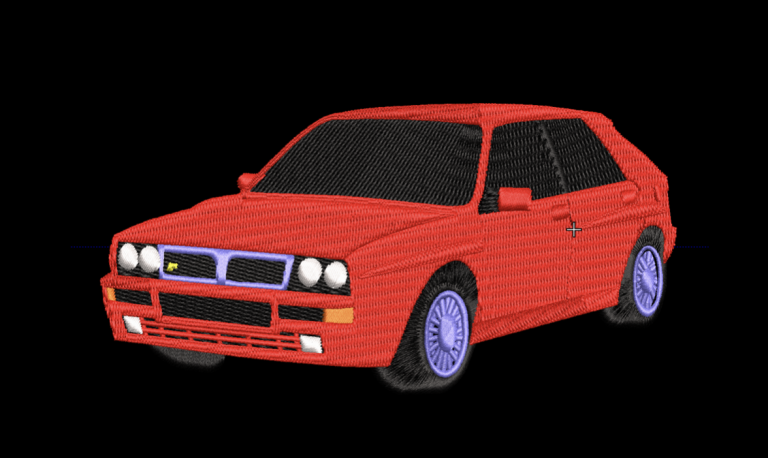 Lancia delta Integrale embroidered