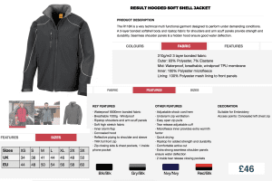 Custom embroidered soft shell jacket
