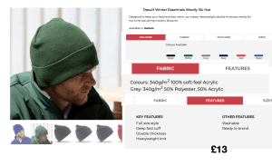 Embroidered beanie hats