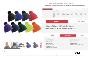 Custom embroidered beanie hats